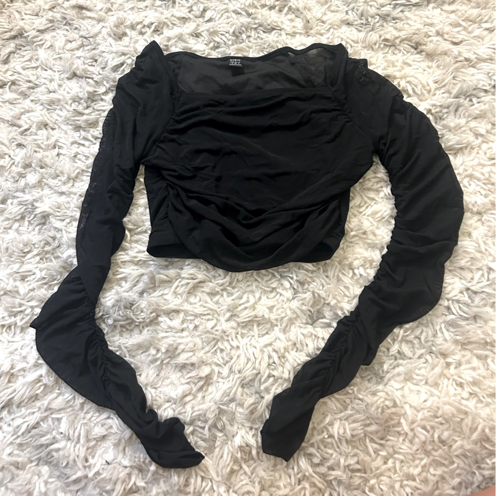 LONG SLEEVE WITH MESH SEE THROUGH SLEEVES